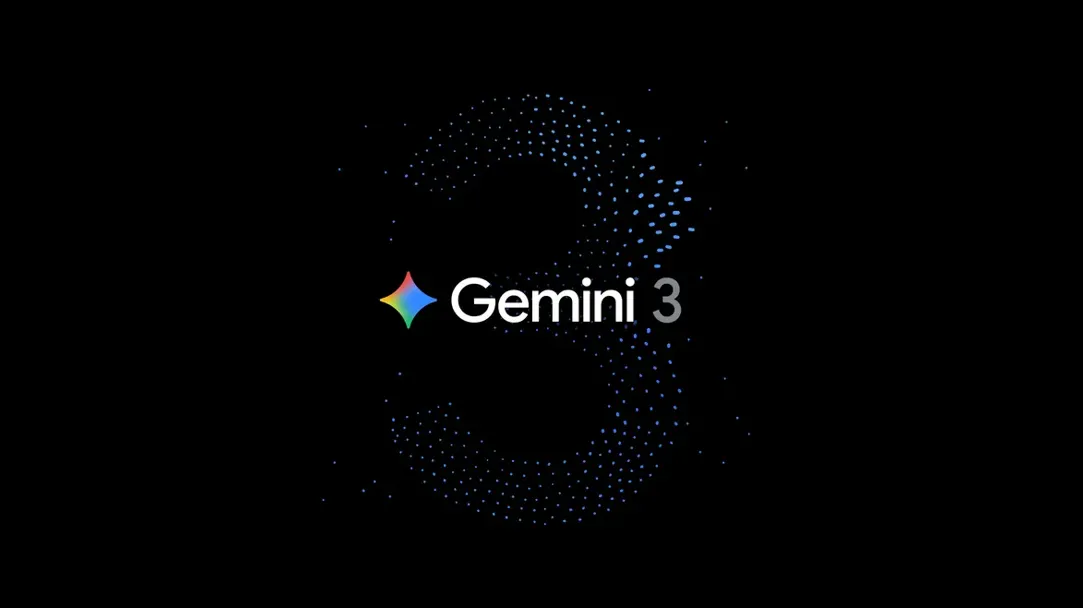 图片展示的是谷歌Gemini 3.0的标志。背景为黑色，中间以白色字体呈现“Gemini 3”，左侧有一个由蓝色、紫色、黄色、绿色四色组成的星形图案。该图片位于介绍谷歌Gemini 3.0的文档中，与上下文紧密相关，上下文提到Gemini 3.0是谷歌迄今为止最重要的AI版本，发布首日将全新模型应用到搜索中，而此图片正是Gemini 3.0的标志，直观呈现了其名称。