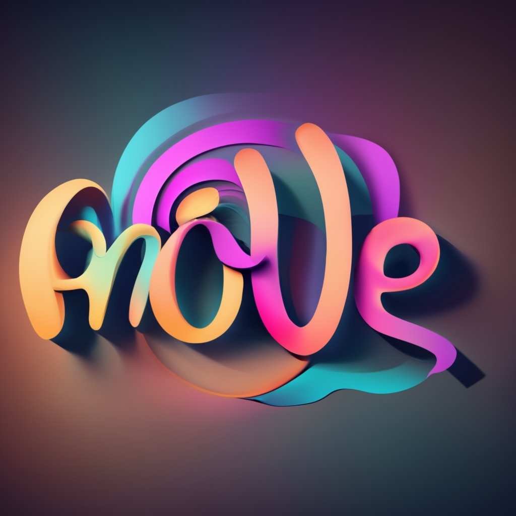 图片展示的是使用Ideogram创作的创意文字作品。画面中以“groove”为内容，字体设计富有动感，呈现出波浪状的立体效果，色彩以紫色、橙色、粉色为主，背景为渐变的蓝紫色调。该图片与文档中介绍使用Ideogram在AI绘图中无缝嵌入文字的内容相关，直观呈现了其在文字创意设计方面的应用效果。